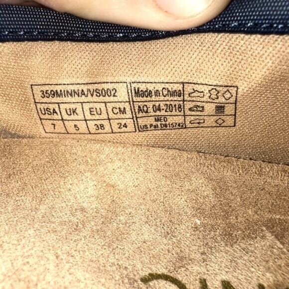 Vionic Spark Minna Leather Flats Navy Blue Women's Size 7 Comfort Shoe - Picture 6 of 7